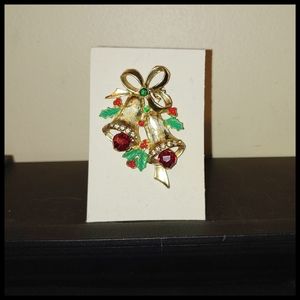 Vintage Christmas Bells Brooch